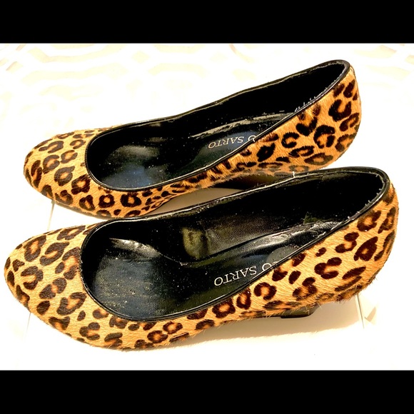 Franco Sarto Leopard Print Wedges - Picture 2 of 12